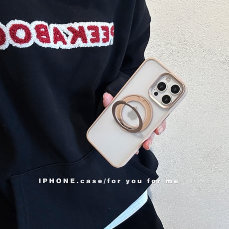 Magsafeリングスタンド iPhone16Pro/16ProMaxケース 高品質高機能 iPhone15Pro/14proケース 定番 指紋防止 飽きないデザイン[M5141]
