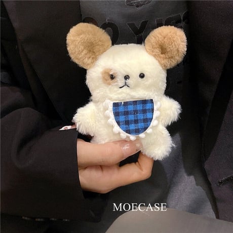 可愛い犬ちゃん airpods3ケース ぬいぐるみdog airpodsproカバー  高品質 可愛い動物デザイン 温かい フック付M1298