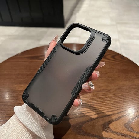 耐衝撃 iPhone15Pro/15ProMaxケース 指紋防止 滑り止め加工 iPhone14/13/12proカバー カッコイイ[M3530]