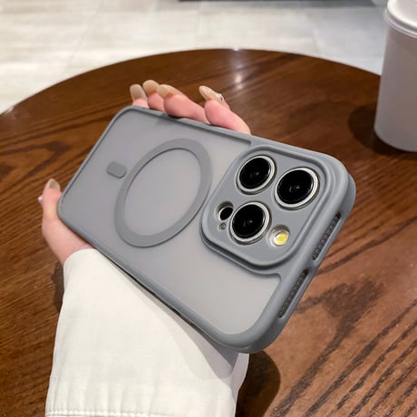 指紋防止 iPhone15Pro/15promaxケース Magsafe対応 iPhone14pro/13promaxケース 軽量 頑丈気[M4481]