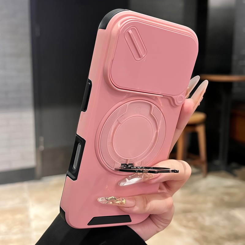 スライド式カメラ保護カバー付 iPhone17Pro/17promaxケース MagSafe対