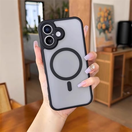 指紋防止 iPhone16Pro/16Promaxケース MagSafe対応 iPhone15Pro/14Pro/13カバー シンプル マット [M4581]