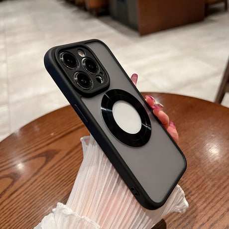 マグセーフ対応 iphone14/14proケース 指紋防止 アイフォン12/13proケース ブラック系 頑丈 ギフトにおすすめ[M3210]