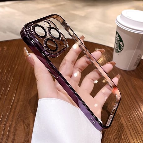 黄ばまないクリア iPhone15pro/14promaxケース  カメラフィルム付 スピーカー防塵網付 高透明 ハードアイフォン13/12カバー 全面保護 軽量耐衝撃[M2262]