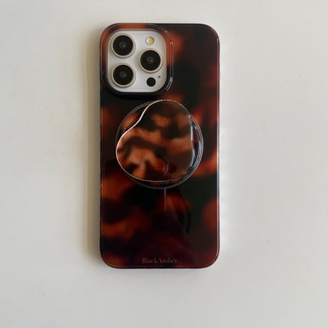 琥珀色 iPhone16/16Proケース MagSafe対応 グリップ アイフォン15プロ/14/13proカバー 美しい  秋冬に大人気 シック 多機能 [M4742]