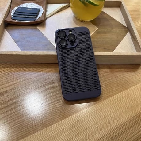放熱 iPhone15Pro/15ProMaxケース メッシュケース カメラレンズ保護 iPhone14/13/12proカバー 耐衝撃 指紋防止  薄型軽量 [M3569]