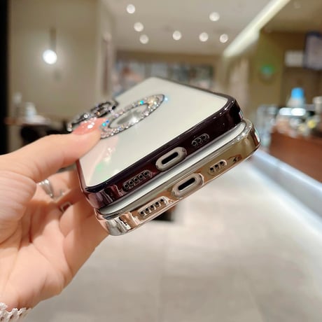 ジュエリー iPhone15/15proケース 黄ばまない キラキラ iPhone14/13/12カバー 女子力アップ きれい[M3952]