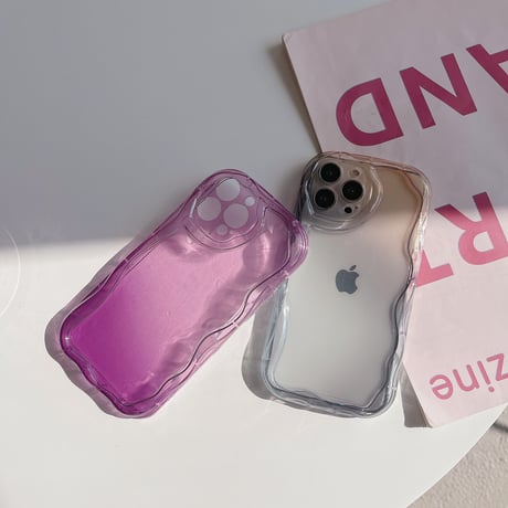 高級感透明  iphone14pro/14plusケース パープル/グレー アイフォン13/12/11カバー  お揃い  個性 耐衝撃 プレゼントにおすすめ[M2494]