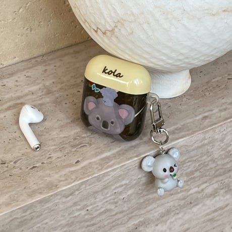 コアラ Airpods 4ケース 可愛すぎ Airpods3/2カバー Airpodspro2/pro  キーホルダー付き ギフトにおすすめ[M5021]