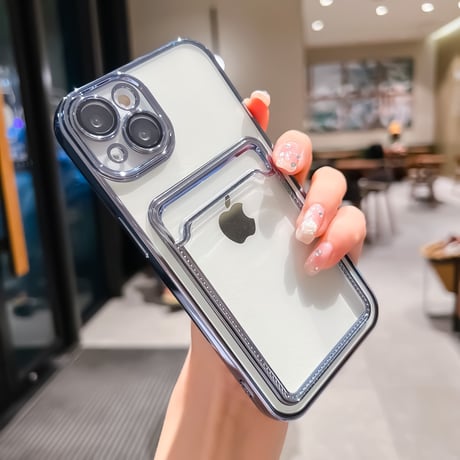 メッキ カード収納 iphone14pro/13ケース カメラレンズ保護フィルム付 アイフォン12/11proカバー お買い得[M2100]