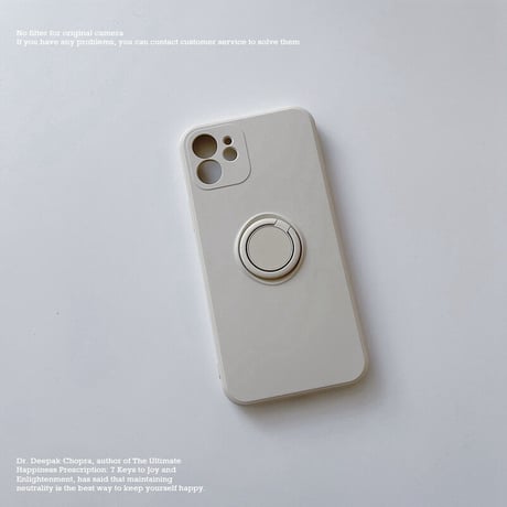 iPhone16/16Proケース リング付  高品質シリコン iphone15pro/14/13mini/12/11proカバー   シンプル  お揃い 手さわりよい スタンド[M2194]