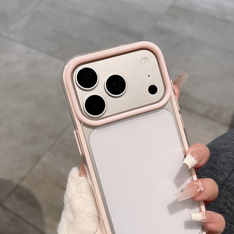 クリア iPhone17Pro/17ケース カラーフレーム iPhone17Promax/16Pro/15ケース シンプル風 頑丈[M6534]
