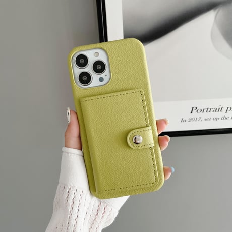 ICカード入れ5個 iPhone14plus/14proケース 革製 アイフォン13mini/12/11proカバー シンプル風 便利 お札収納 ファッション[M2353]