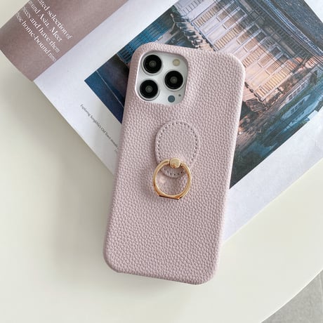 リング付レザーiphone14Plus/14proケース  高品質 高級感 iphone13mini/12/11カバー   シンプル  お揃い 実用 ファッションセンスいい[M2217]