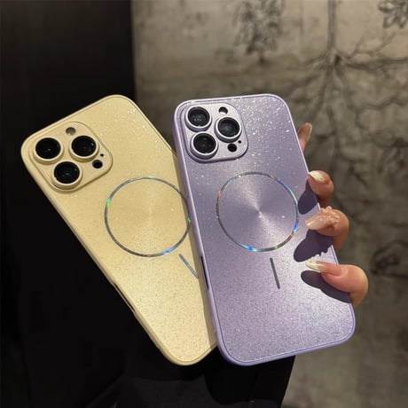 キラキラ iPhone16Pro/16plusケース 耐衝撃 Magsafe対応 iPhone15promax/14/13proカバー 高級感 全面保護 贅沢 存在感抜群[M5411]