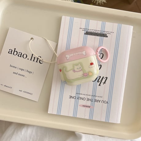 猫ちゃん Airpods4ケース 可愛い パステルカラー AirpodsPro2ケース airpods3/2カバー リング付き 女子力高い[M5362]