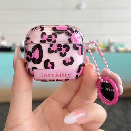 アニマル柄 Airpods4ケース ヒョウ柄 Airpodspro2カバー Airpods3/2 キーチェーン付 可愛すぎ [M5592]