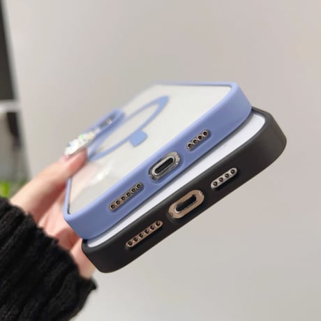 MagSafe iPhone15Promax/15proケース クリア シンプル iPhone14/13/12proカバー お揃い ファッション 男女兼用[M3522]