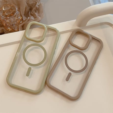 淡色Magsafe対応 iPhone15/15plus/15proケース くすみカラー iPhone14pro/13/12proカバー  頑丈 耐久性あり[M3955]