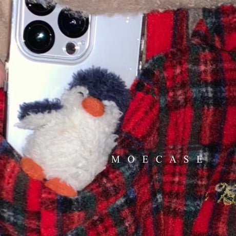 ペンギングリップ iPhone15/14/13miniケース クリア透明感アイフォン12ミニ/11プロカバー 韓国風 かわいい ギフトにおすすめ [M3171]