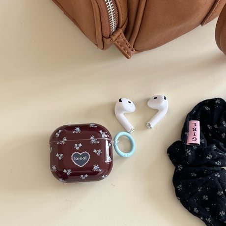 花柄 Airpods 4ケース ヨーロッパ風 Airpods3/2カバー Airpodspro2/pro リング/リボンキーチェーン エレガント[M4876]