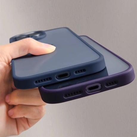 カメラ保護iPhone15Pro/15Promaxケース 頑丈 耐衝撃 iPhone14/13/12proカバー シンプル風 クリアケース 黄ばまない お揃いペア[M3623]