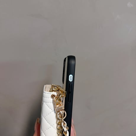 カード/小物入れ付 iPhone15/15プロケース ショルダーチェーン付 レザーiPhone14pro/13/12カバー 高級感 高品質[M4163]