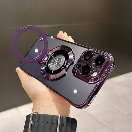 MagSafeリング iPhone15Pro/15ProMaxケース  耐久性 黄ばまない 薄型軽量 iPhone14/12/13Proカバー [M3552]