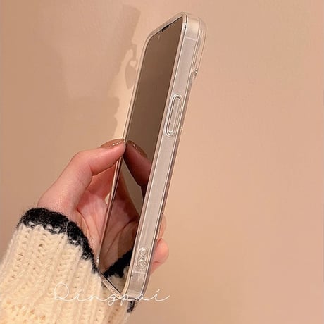 女子力アップ iPhone16/15proケース リボン/ハートデコ iPhone14/13pro/12クリアケース かわいい きれい[M3898]