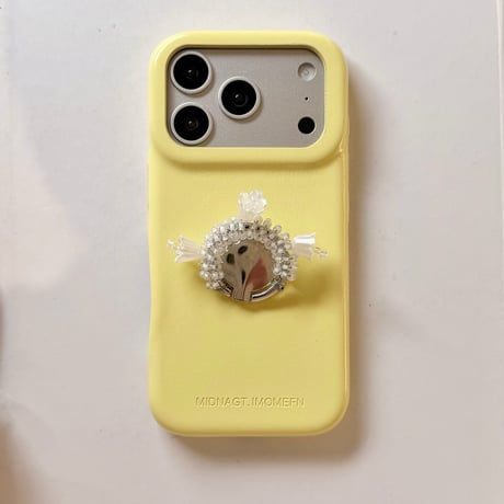 花付ミラーリング iPhone17/17Proケース レザー iPhone16Pro/15pro/14ケース エレガント スタンド付[M6300]