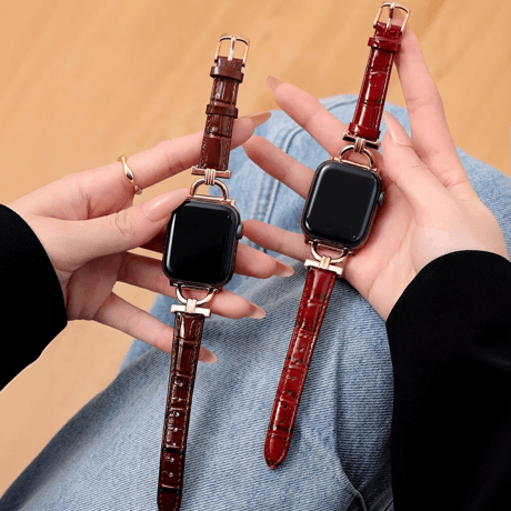 ワニ革  AppleWatchバンド 高級感高品質 AppleWatchベルト Series 12/11/10/9/8 SE3/2  Ultra4/3/2/1 上品エレガント[M6724]