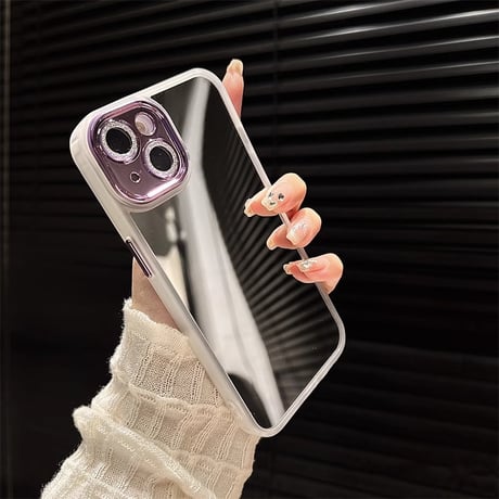 キラキラレンズフイルム付 iPhone15/15proカバー ミラー iPhone14promax/13pro/12ケース 割れない 頑丈[M4260]