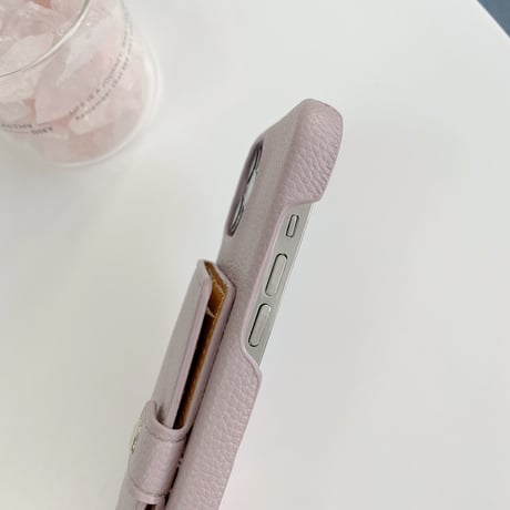 レザー製カード収納4個 iphone14/13promaxケース 高品質 iphone12mini/11proカバー  シンプル風 長さ調整可能ストラップ付 [M2147]