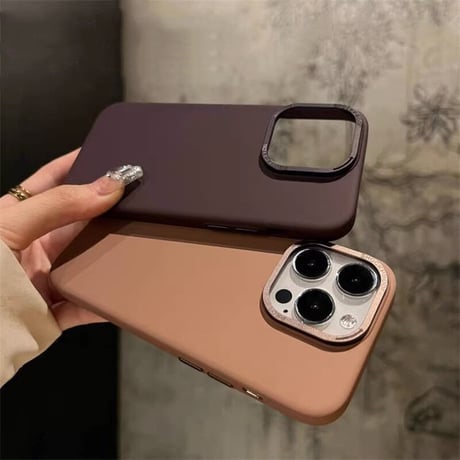指紋防止 iphone15/15proケース  高級感 iphone14/13/12Proカバー  金属製カメラフレーム薄型 耐衝撃 [M3559]