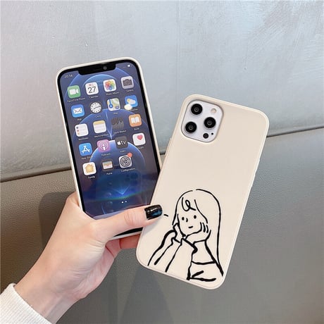 カップルペア iphone14/13promaxケース お揃いgirl/boy iphone12/11promaxカバー シンプル 漫画 使いやすい  [M2202]
