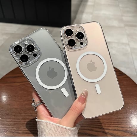 黄ばまない高透明 iPhone16Pro/16ProMaxケース  Magsafe 軽量薄型 iPhone15/14Pro/13promaxクリアケース  カメラ保護 ハード [M4694]