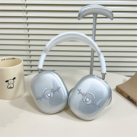AirPodsMax専用ケース シンプル風 クリアエアーポッズ マックスカバー お揃い ギフトに最適[M4231]