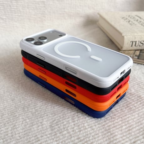 指紋防止 iPhone17ProMax/17Proケース MagSafe対応 iPhone16Pro/15pro/14ケース 滑り止め加工 耐衝撃[M6344]