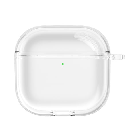 Airpods4/Pro3ケース クリア AirpodsPro2/Pro1カバー  エアポッズ3/2 カラビナ付 シンプル 定番商品[M4677]