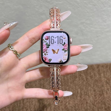 レーストリムデザイン AppleWatchバンド 高級感高品質 AppleWatchベルト Ultra3/2/1 Series 11/10/9/8 SE3/2  エレガント 美しい[M6195]
