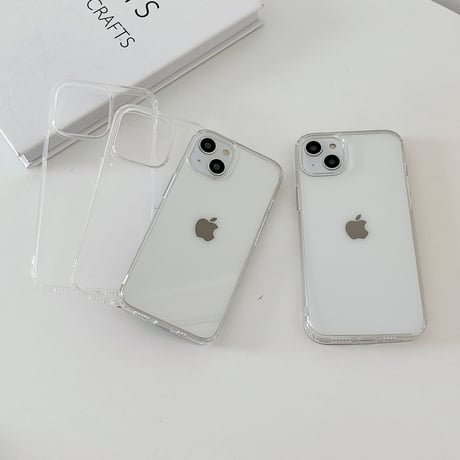 高透明 iphone14/13promaxケース 耐衝撃加工 iphone12/11proカバー  シンプル風 黄ばまない[M2086]