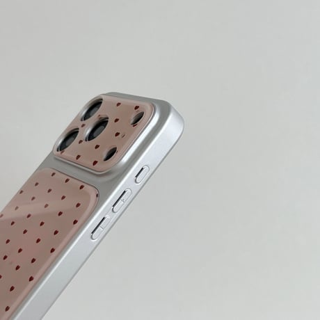 ハート柄 iPhone17Pro/17ケース ピンクカラー iPhone17Promax/16Pro/15ケース 甘すぎ カメラカバー付 高品質[M6127]