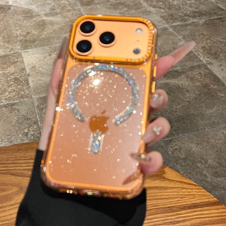 きらめくビジュー iPhone17Pro/17ケース MagSafe対応  iPhone17ProMax/16Pro/15ケース 大人ガーリー 上品 高級感たっぷり [M5862]