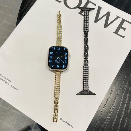 ダイヤ アップルウォッチ10バンド キラキラ AppleWatchベルト Ultra3/2/1 Series 10/9/8 SE3/2/1 高級感高品質[M4766]