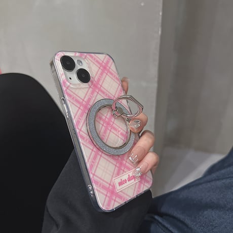 マグセーフスマホリング スタンド一体 キラキララメ入り  落下防止 オシャレ ギフトにおすすめ[M3902]