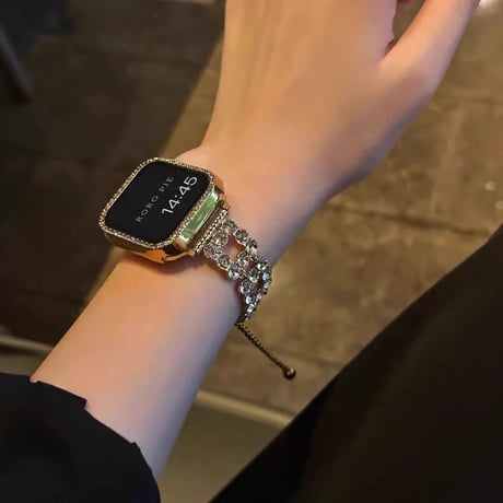 メタルビジュー Applewatch 10ベルト キラキラ 高級感 Ultra2/1/SE2/1/Series9/8/7/6/5/4/3/2/1アップルウォッチバンド おしゃれ[M4622]