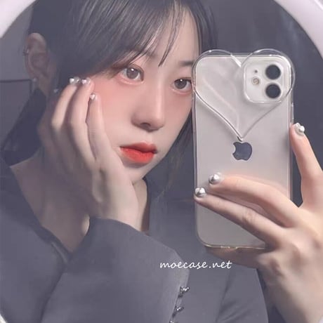 ハート型 透明iphone11/12promaxケース クリアiphonexs/xsmaxカバー  写真メモ挟める   ガールズに超人気M732
