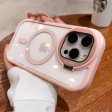 カメラ保護ケース付 iPhone17Pro/16ProMaxケース スタンド機能 Magsafe対応 アイフォン15/14promax/13ケース 黄ばまない 滑り止め加工[M4588]