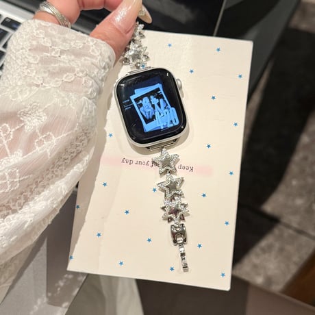 ダイヤ星  AppleWatchバンド メタル AppleWatchベルト Series 11/10/9/8 SE3/2  Ultra3/2/1 高級感高品質 人気品[M6439]