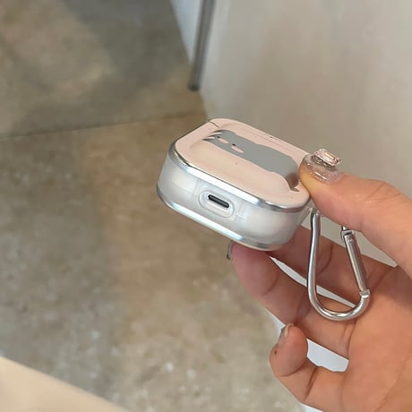 Airpods 4(第四世代)ケース 鏡付き豚  めっちゃ可愛い AirpodsPro2/Pro1カバー  エアポッズ3/2 カラビナ付き ギフトに最適[M4688]